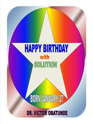 cover image of BORN JANUARY 27